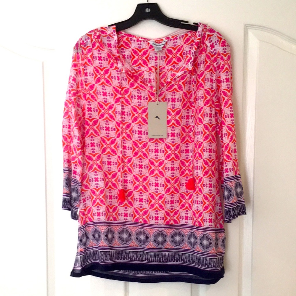 Fun summer tunic with tassel tie